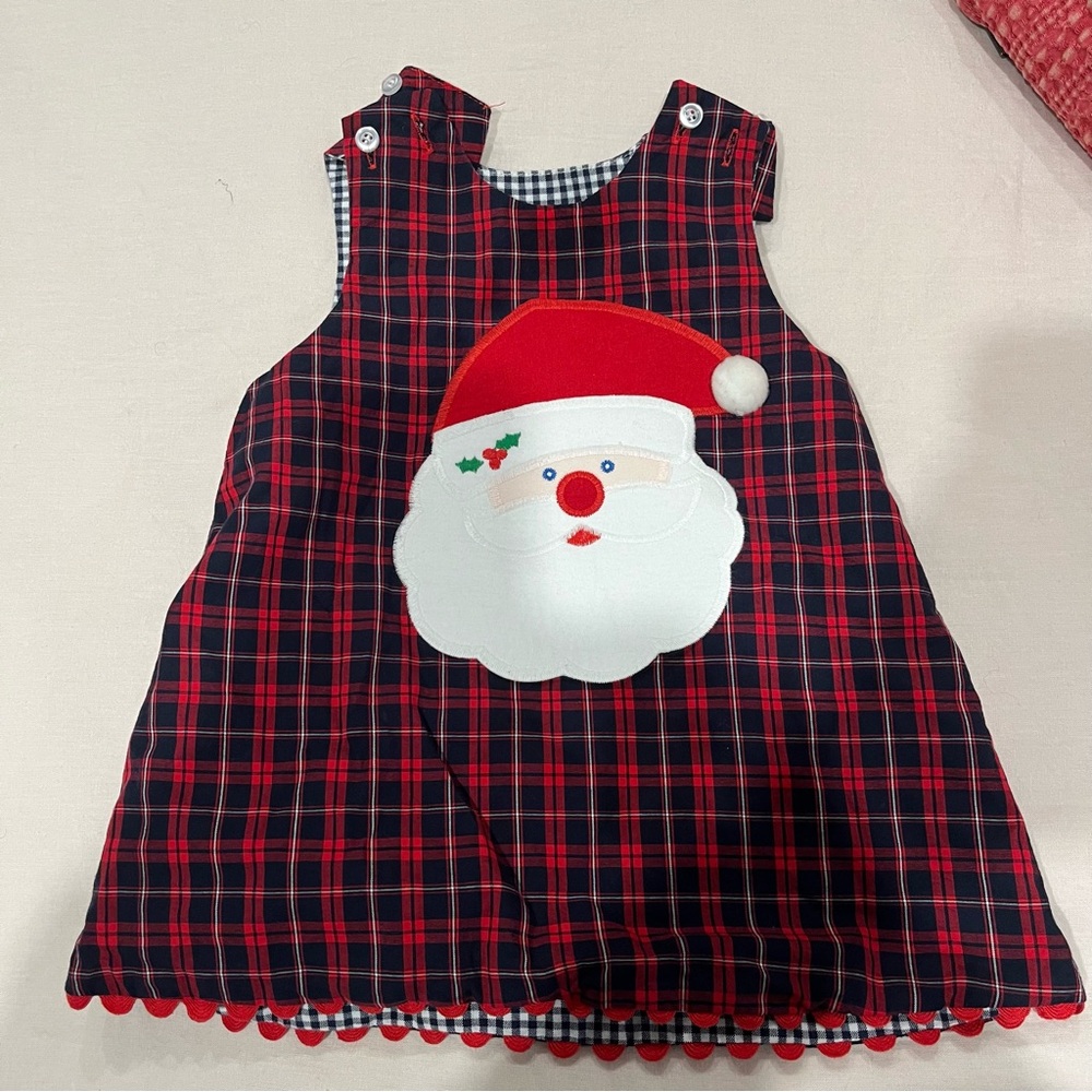 Bailey Boys • Plaid Santa Baby Dress • Reversible • Like New